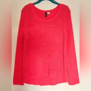 H&M Bright Pink Crew Neck Sweater